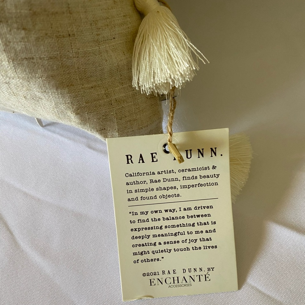 Rae Dunn Pillow with Bunny Design - Picture 4 of 7